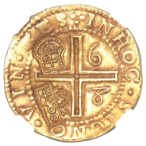 Moeda de ouro com cruz