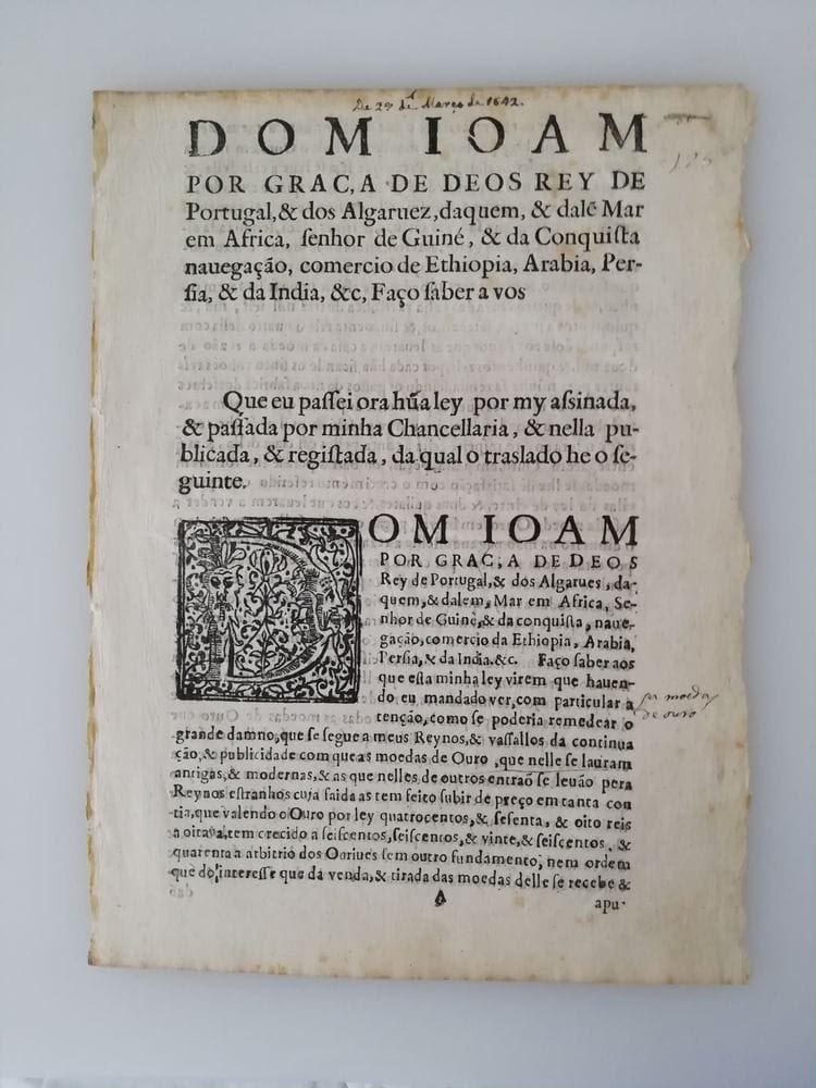Documento histórico régio